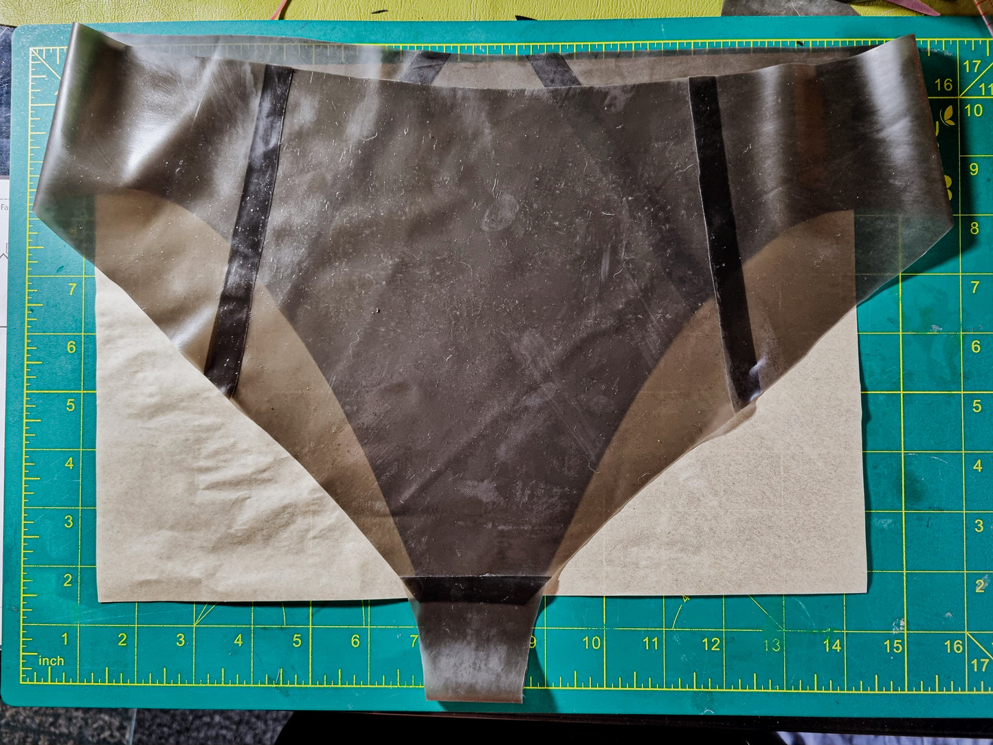 Smokey Black Semi-transparent Latex Briefs High Leg High Waist