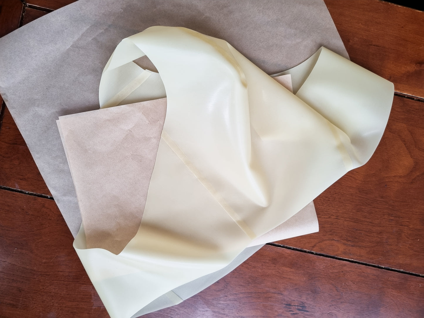 Natural Semi-transparent Bulge Front High Leg High Waist .45mm Latex Briefs. Brand new. Size 30" waist